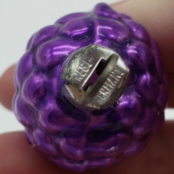 Grape Clusters ~ Blown Glass Ornaments ~ Japan and West Germany ~ Vintage 1960's - Picture 15 of 15